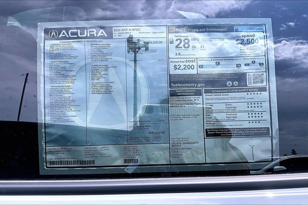 New 2026 Acura ADX A-Spec FWD image 30