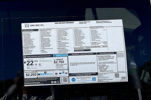 New 2026 Buick Enclave Preferred w/ Power Package image 15