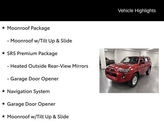 Certified 2023 Toyota 4Runner SR5 Premium w/ Moonroof Package RWD image 7