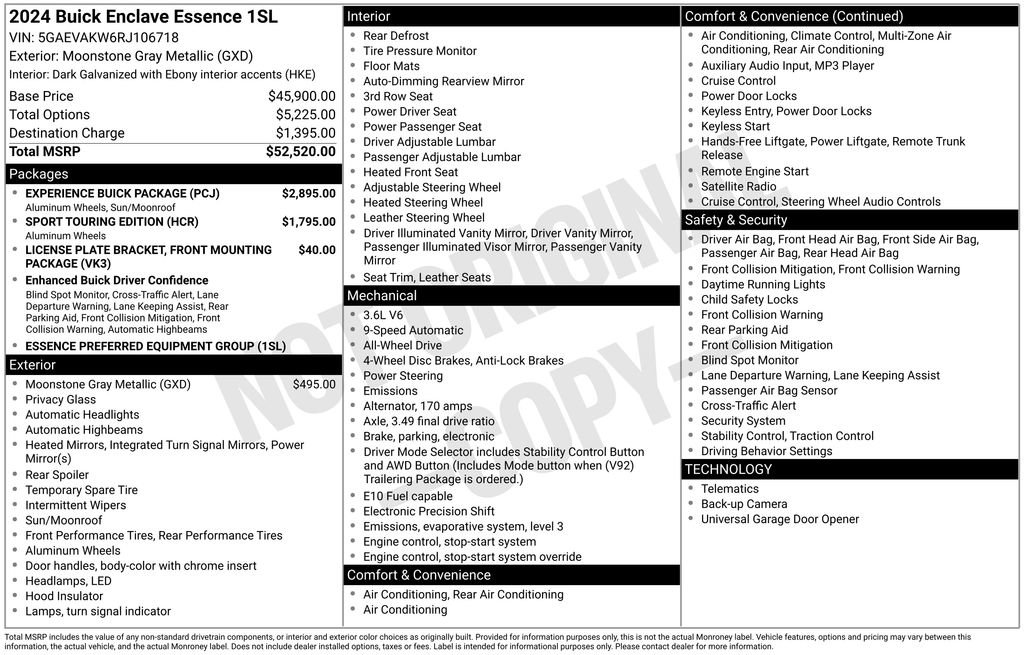 Certified 2024 Buick Enclave Essence w/ Experience Buick Package AWD/4WD image 5