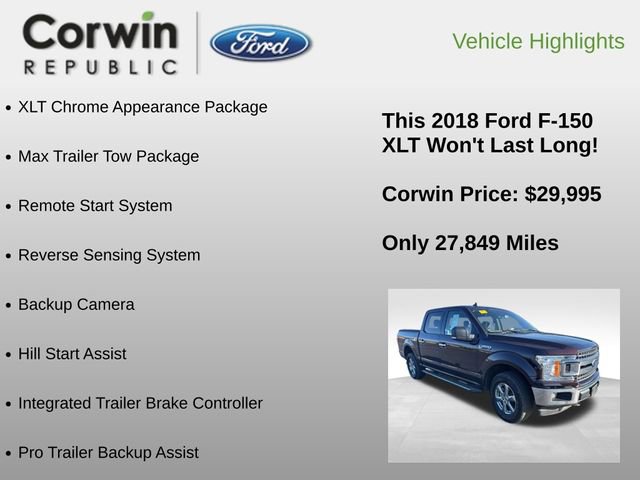 Used 2018 Ford F150 XLT w/ Equipment Group 302A Luxury image 6