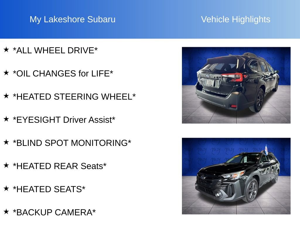 Certified 2025 Subaru Outback Onyx Edition AWD/4WD image 6