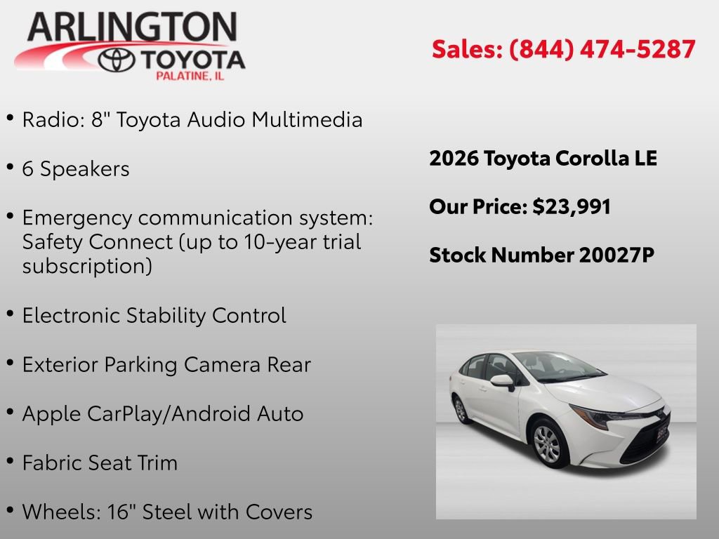 Used 2026 Toyota Corolla LE FWD image 4