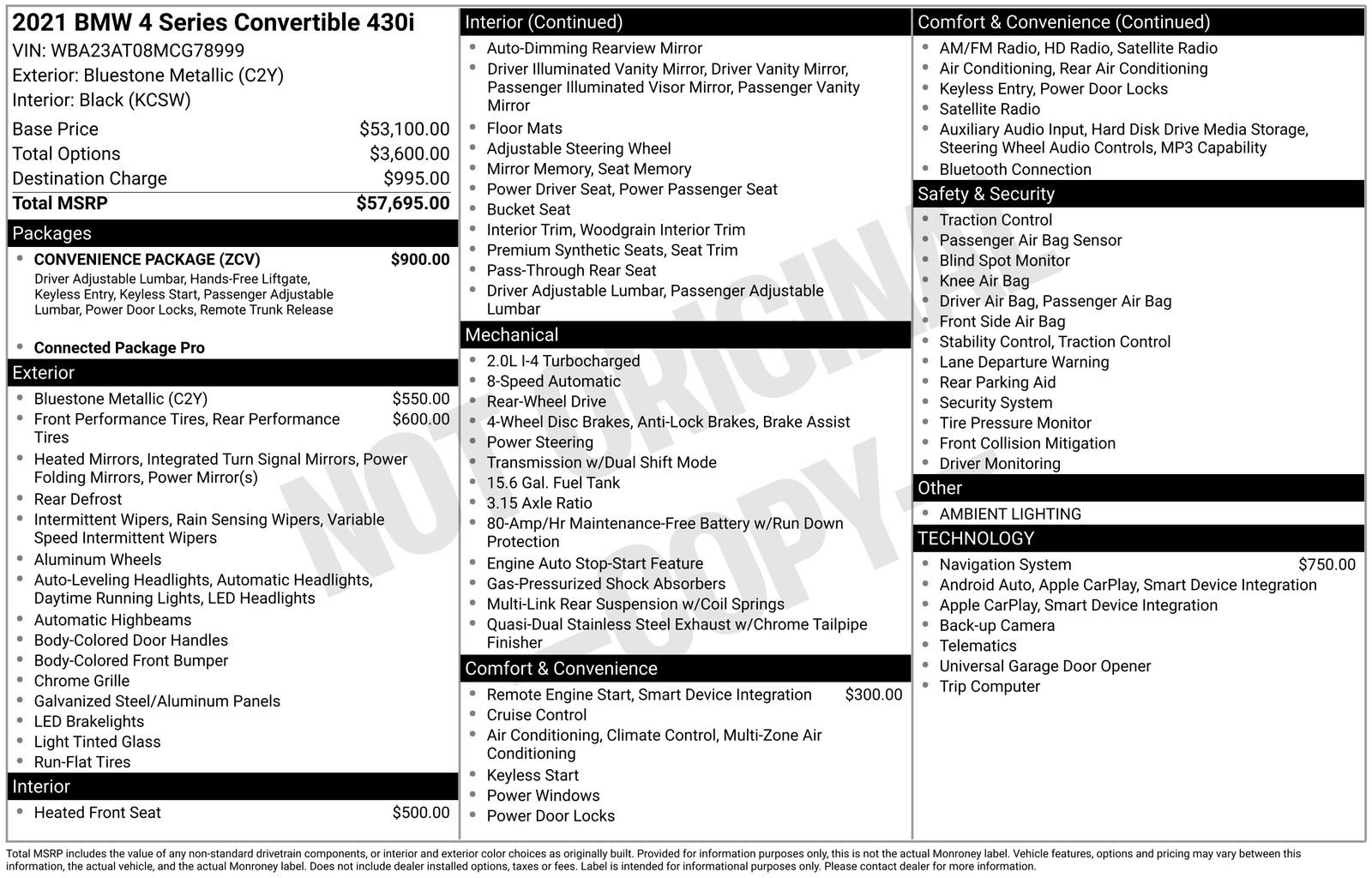 Used 2021 BMW 430i Convertible w/ Convenience Package image 30