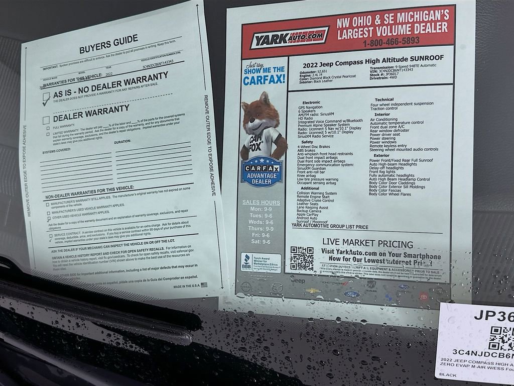 Certified 2022 Jeep Compass High Altitude image 16