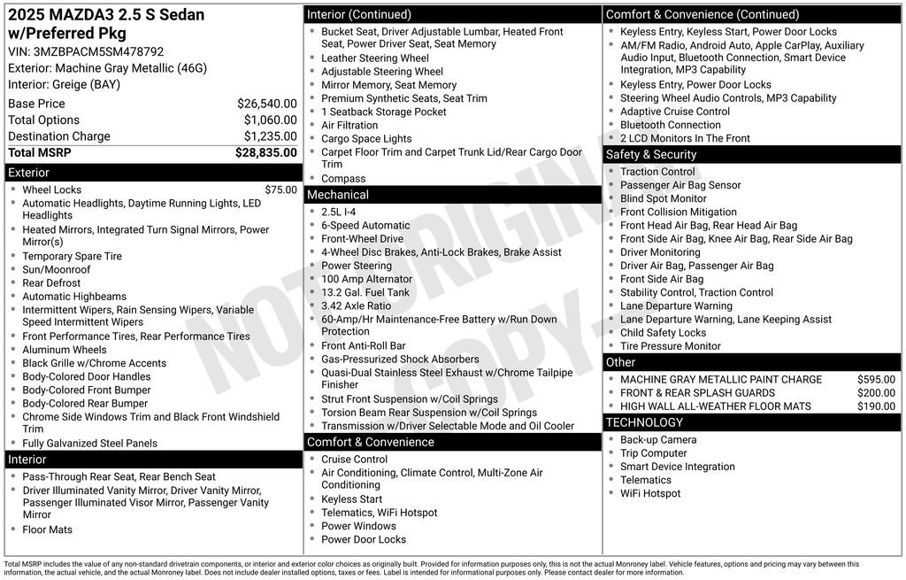 Used 2025 MAZDA MAZDA3 s image 33