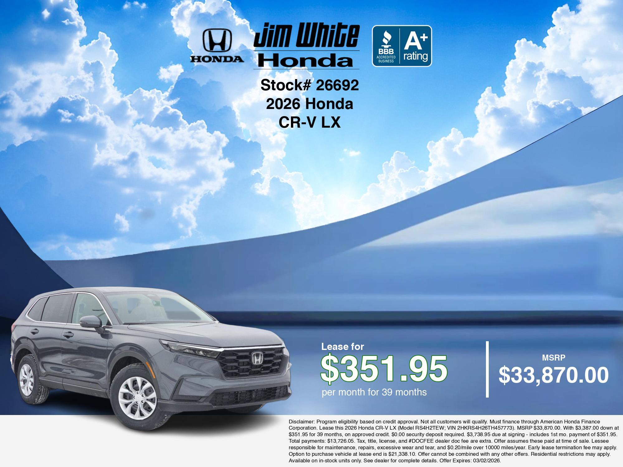 New 2026 Honda CR-V LX image 3