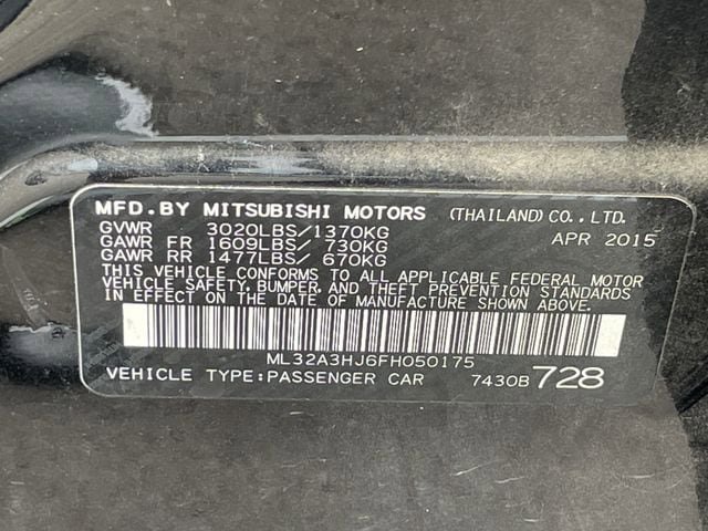Used 2015 Mitsubishi Mirage DE FWD image 15