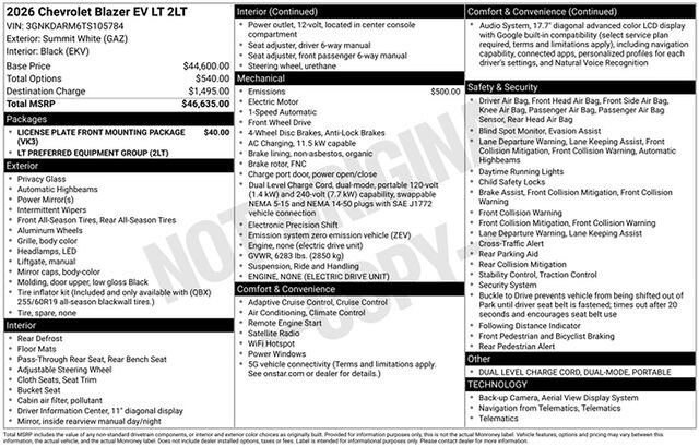 New 2026 Chevrolet Blazer EV LT image 27