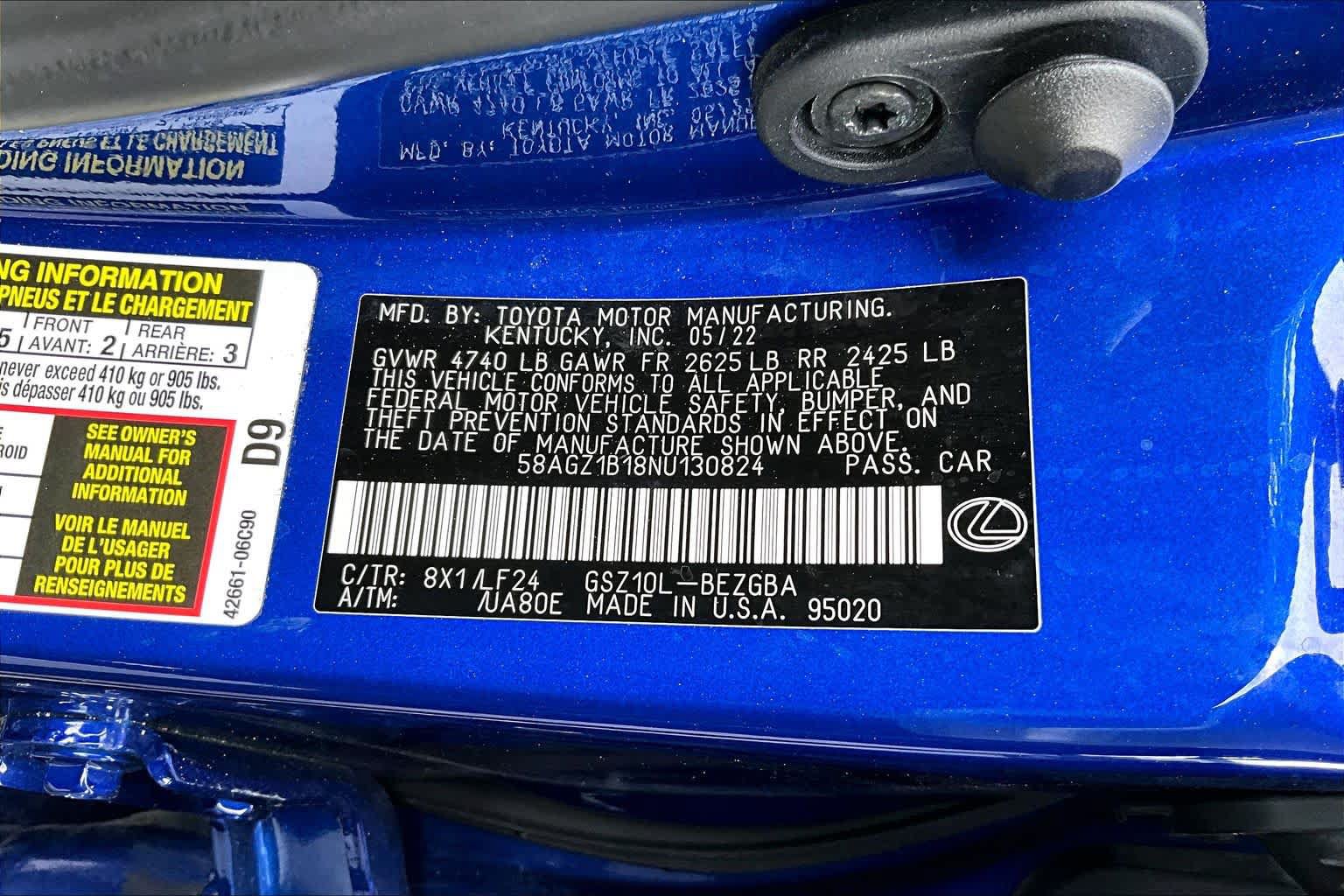 Used 2022 Lexus ES 350 F Sport FWD image 37