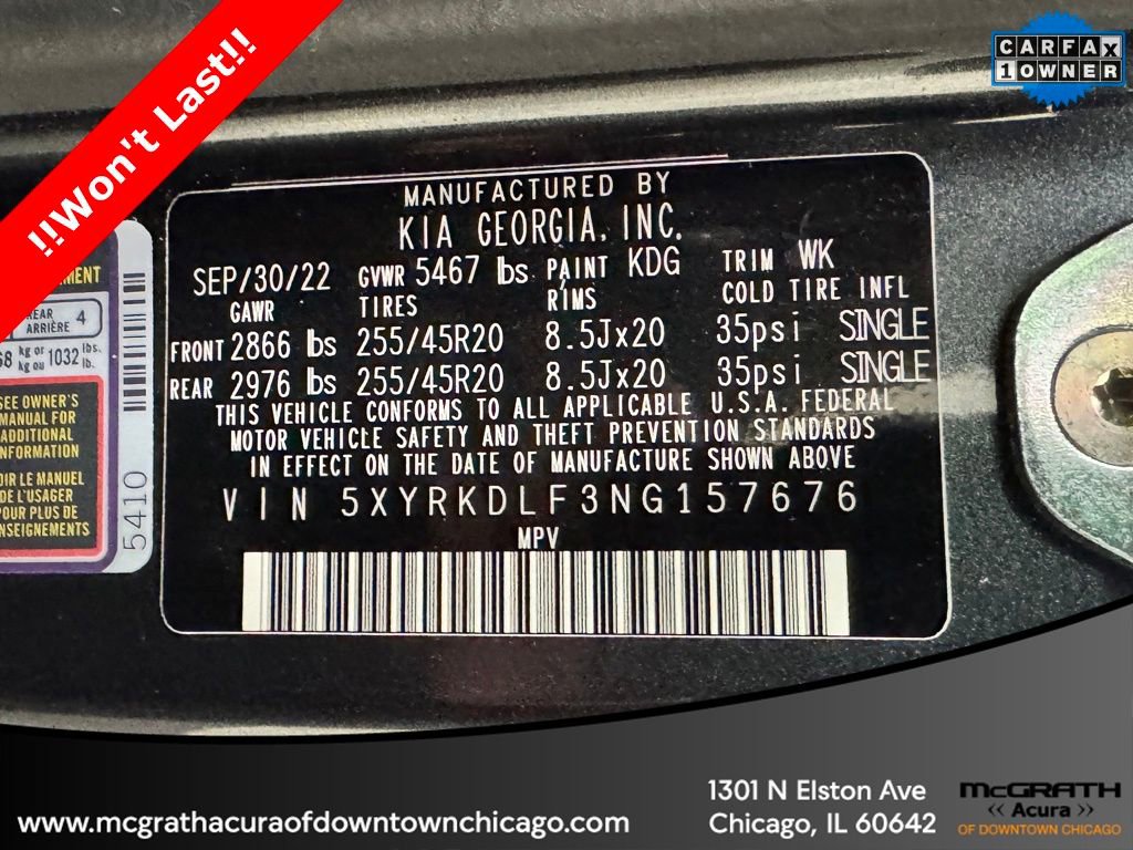 Used 2022 Kia Sorento SX image 11