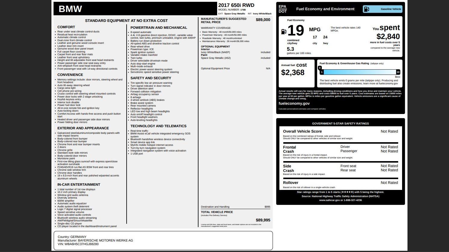 Used 2017 BMW 650i Coupe image 26