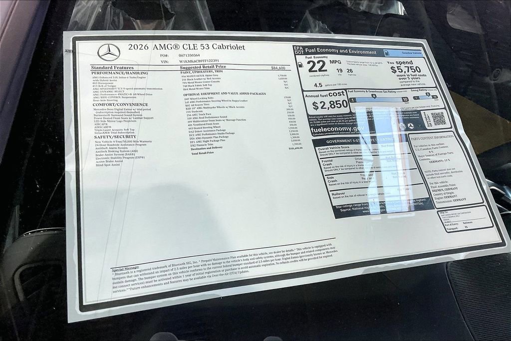New 2026 Mercedes-Benz CLE 53 AMG 4MATIC Cabriolet image 12