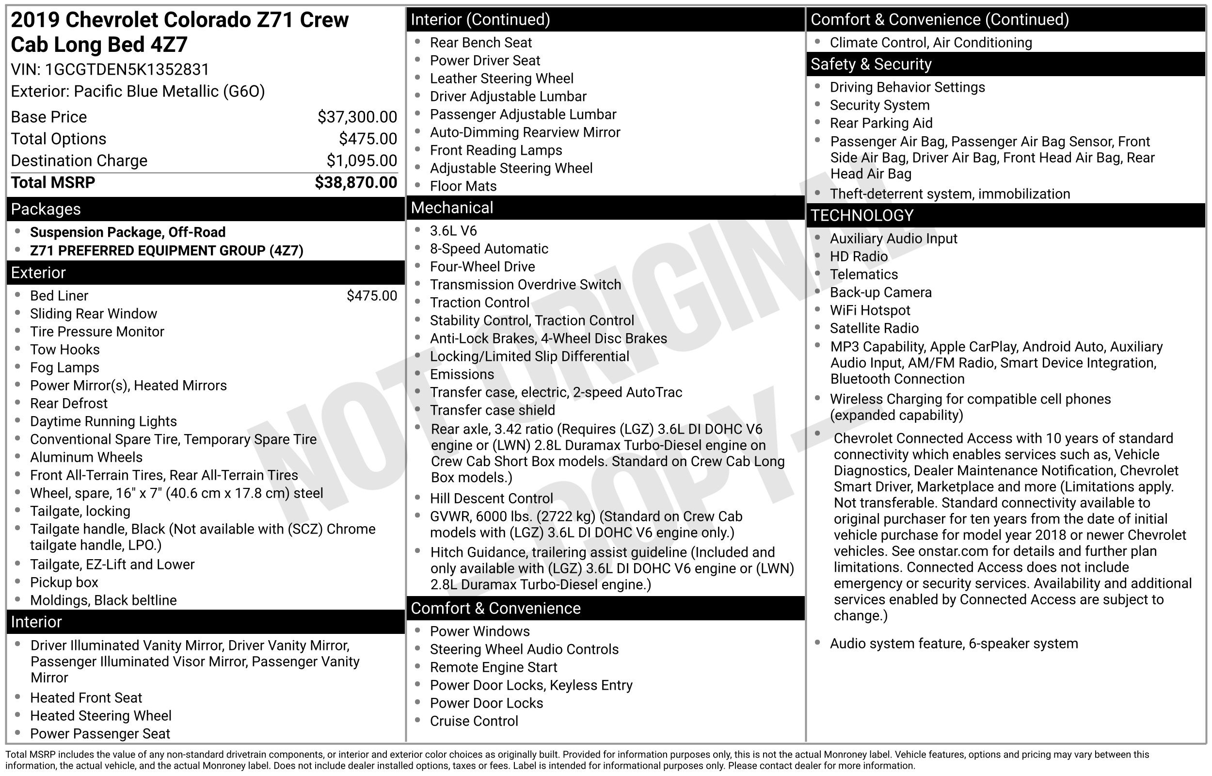 Used 2019 Chevrolet Colorado Z71 AWD/4WD image 43