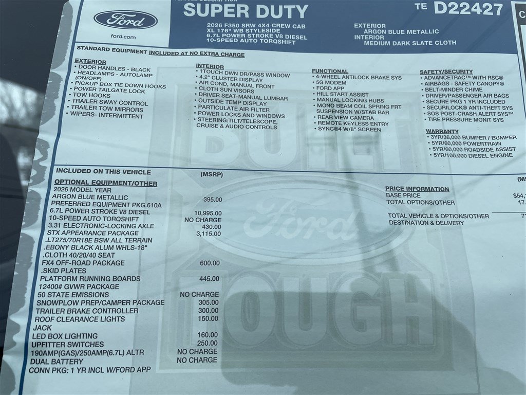 New 2026 Ford F350 XL w/ STX Appearance Package image 39