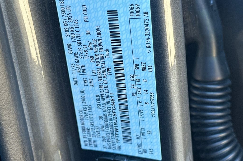 New 2025 Ford F150 Raptor w/ Equipment Group 803A Raptor R image 23