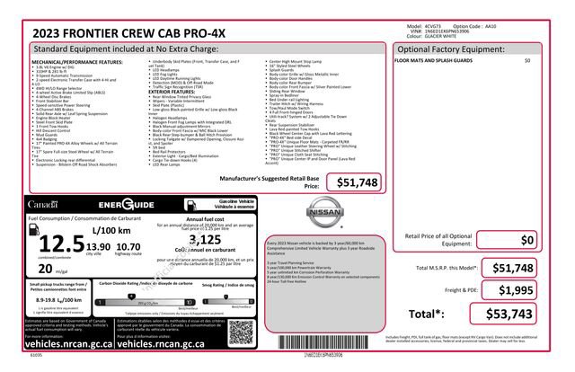 Used 2023 Nissan Frontier PRO-4X AWD/4WD image 47