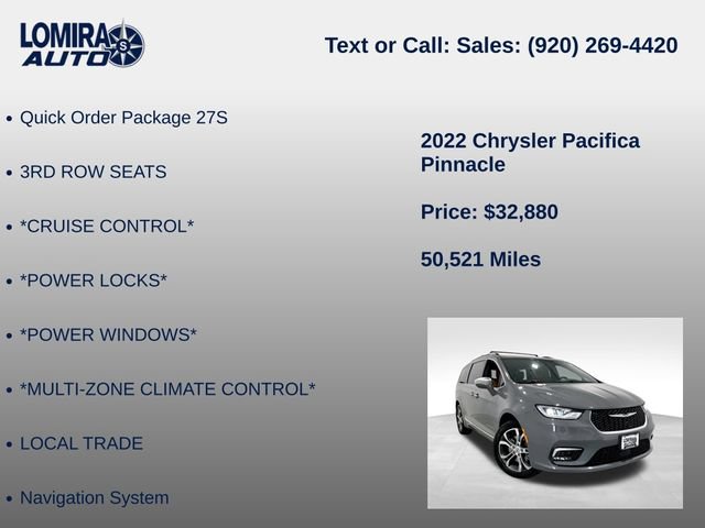 Used 2022 Chrysler Pacifica Pinnacle AWD/4WD image 8