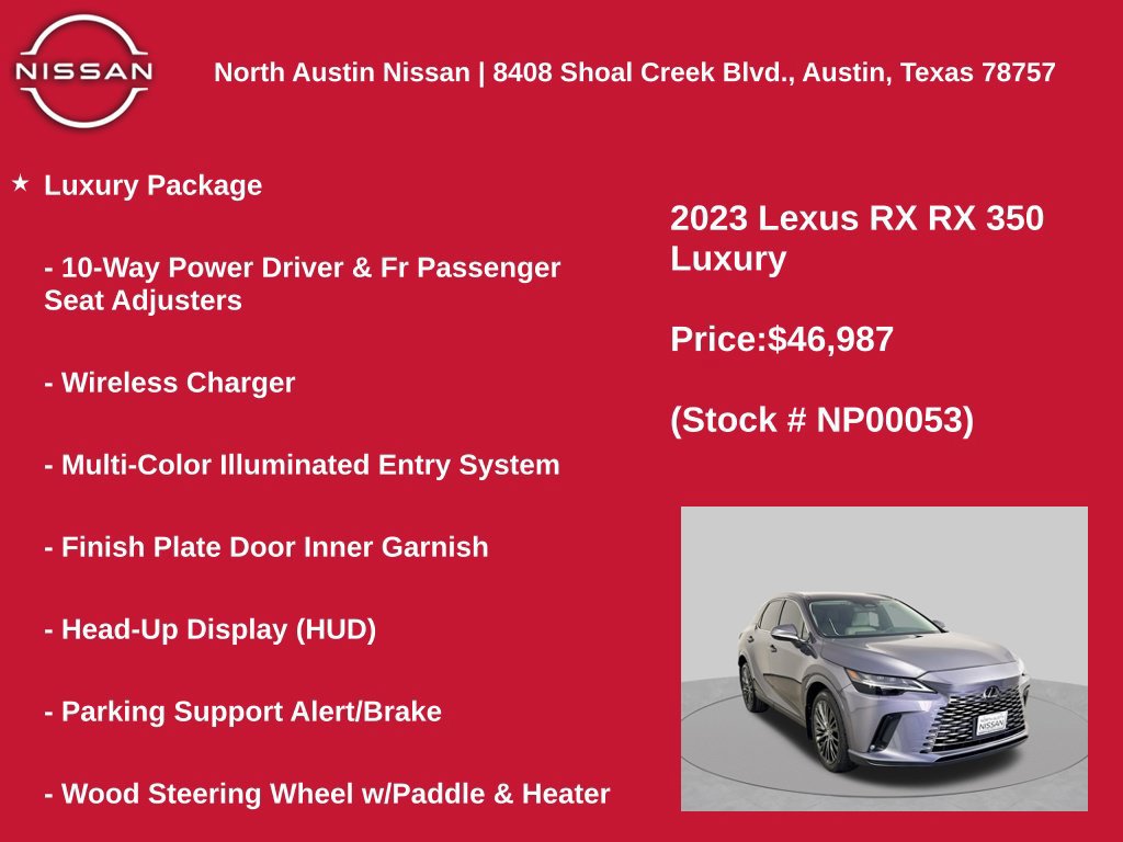 Used 2023 Lexus RX 350 FWD w/ Accessory Package (K3) image 11