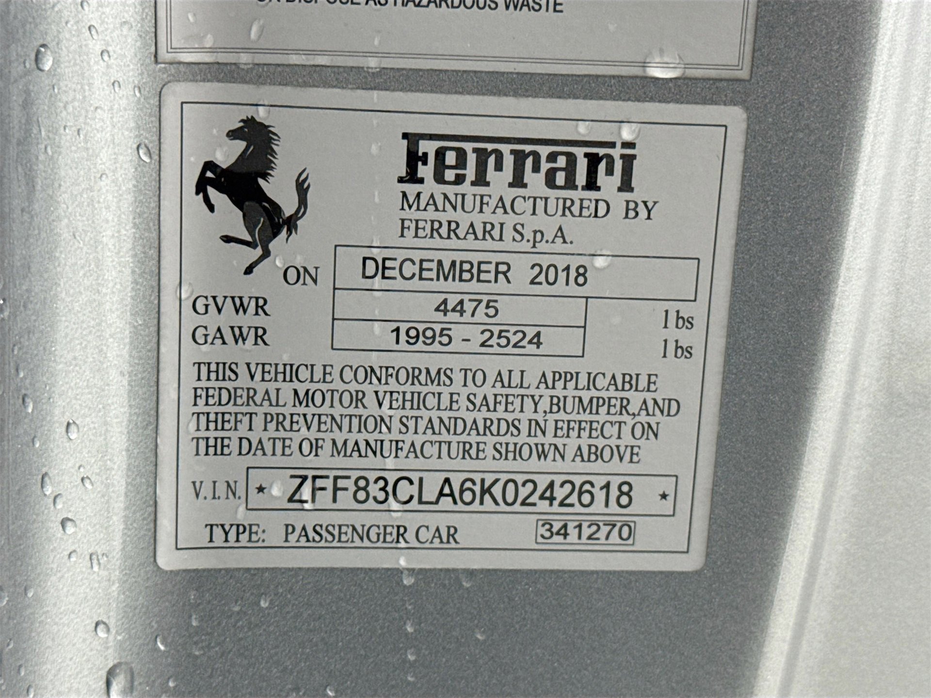 Certified 2019 Ferrari 812 Superfast image 27