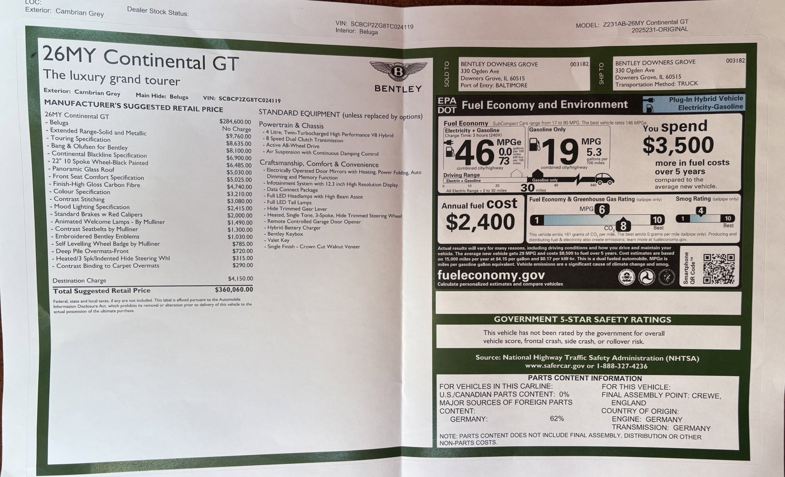 New 2026 Bentley Continental GT image 51