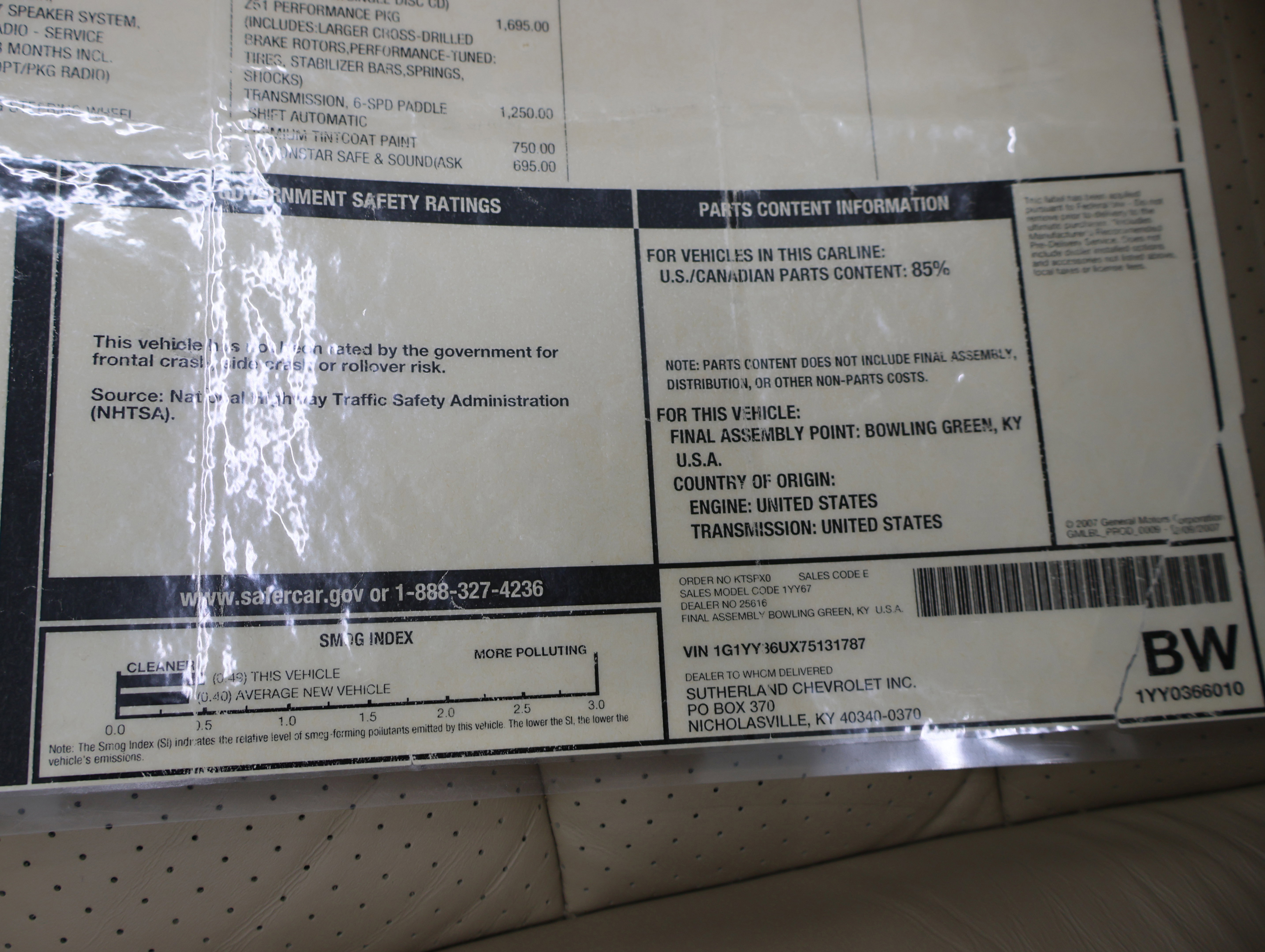 Used 2007 Chevrolet Corvette Convertible w/ Preferred Equipment Group image 43