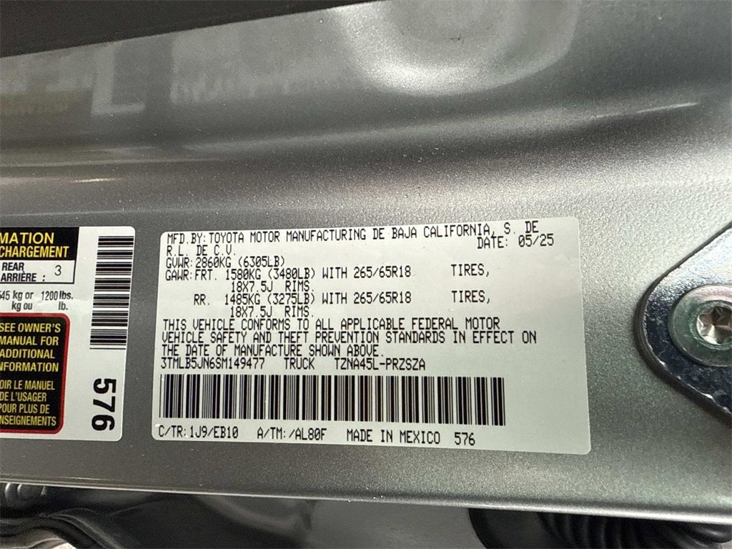 Certified 2025 Toyota Tacoma Limited image 14