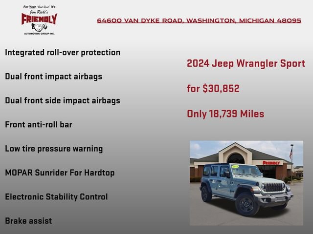 Used 2024 Jeep Wrangler Unlimited Sport AWD/4WD image 15