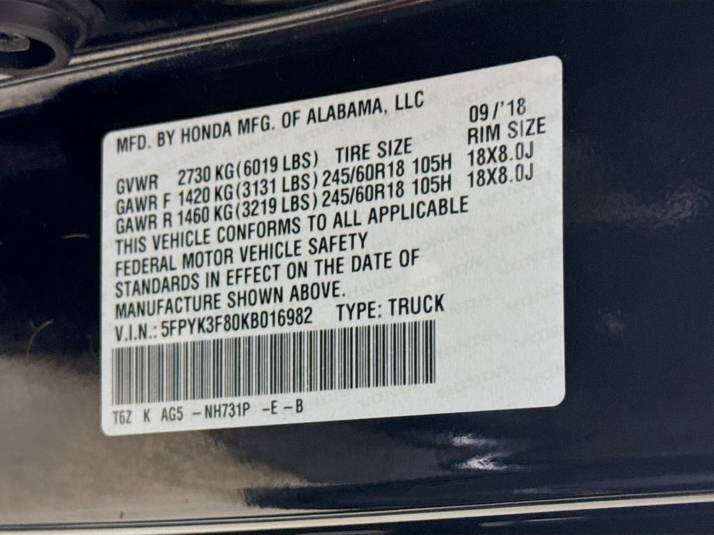 Used 2019 Honda Ridgeline Black Edition image 21