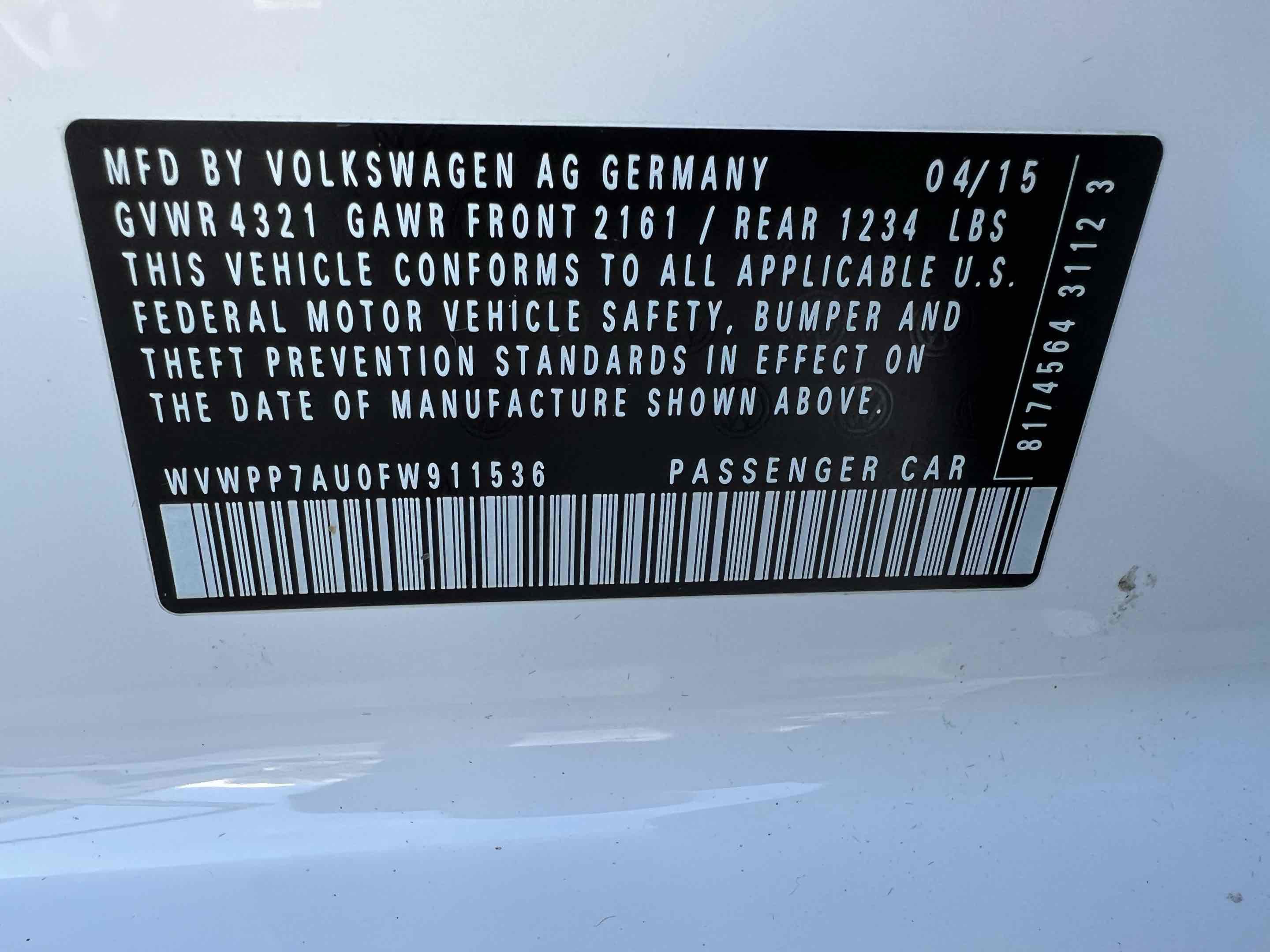 Used 2015 Volkswagen e-Golf SEL Premium FWD image 47