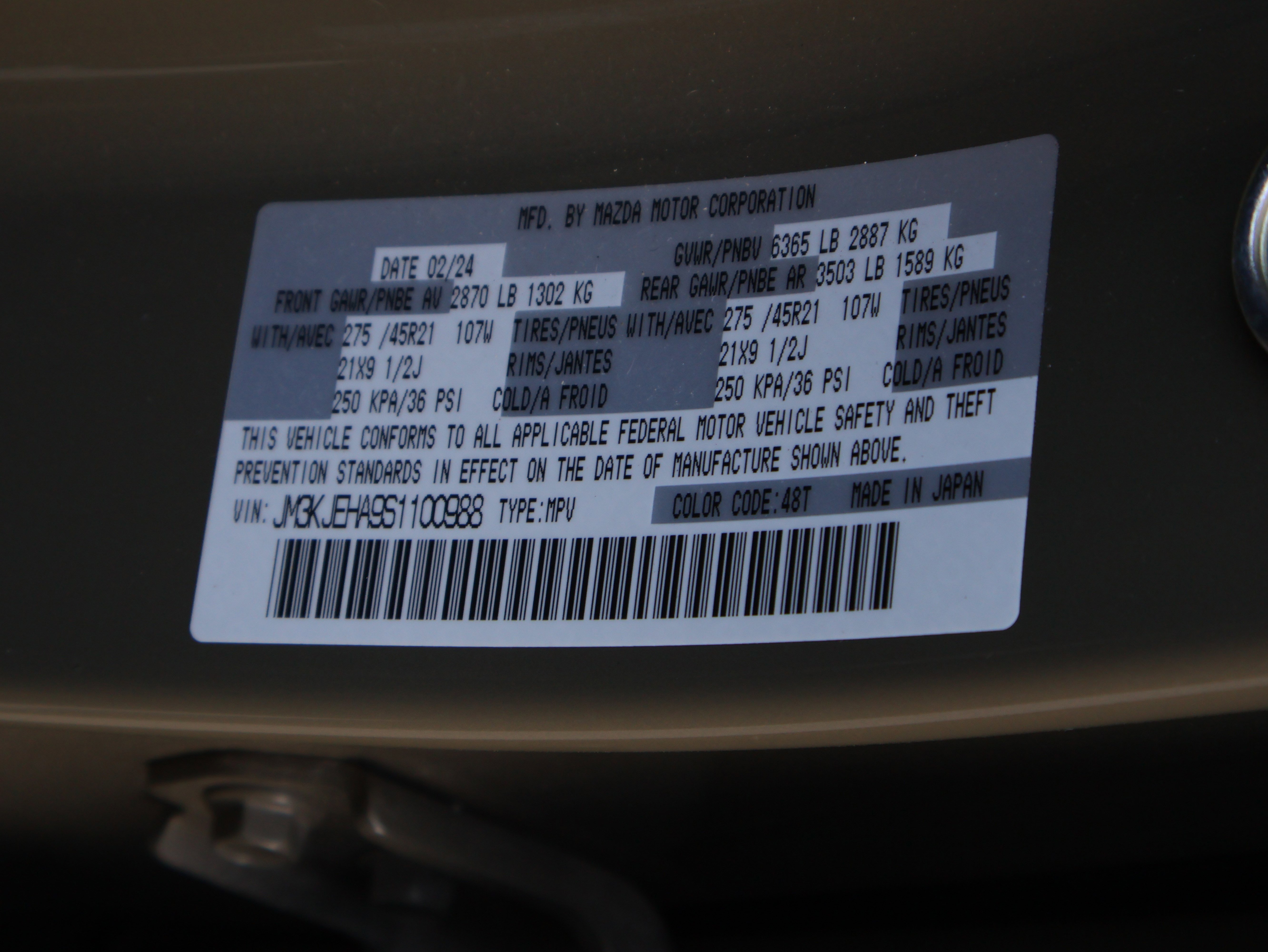 Certified 2025 MAZDA CX-70 Plug-In Hybrid w/ Premium Plus image 48