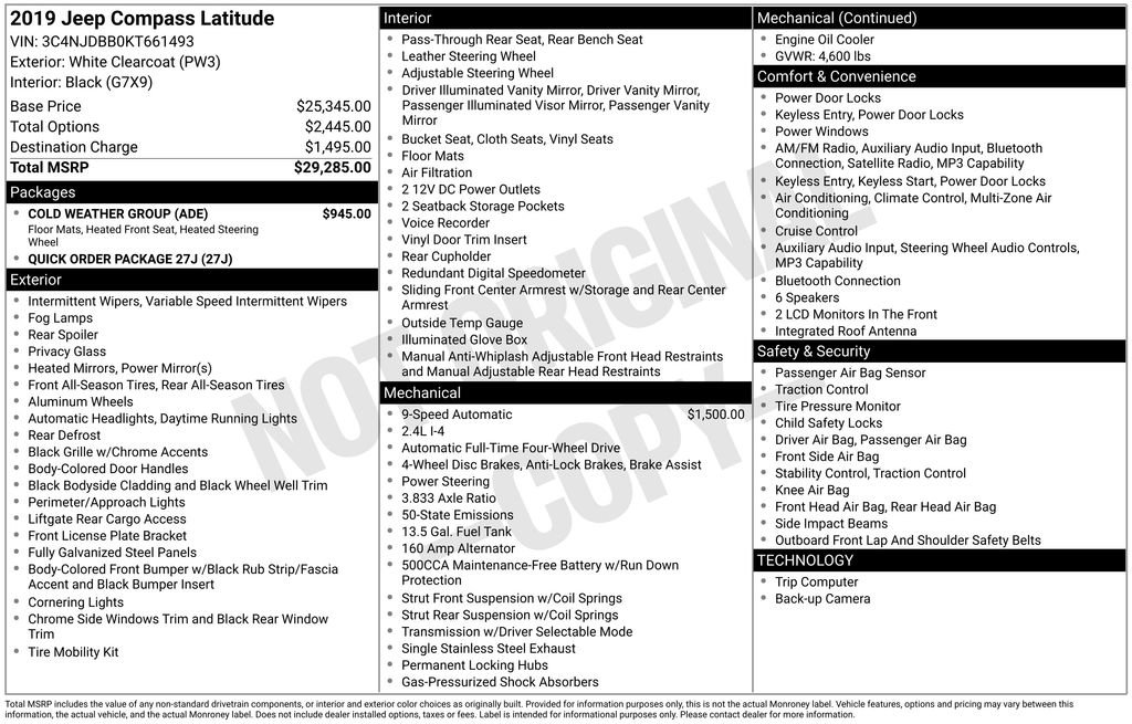 Used 2019 Jeep Compass Latitude w/ Cold Weather Group image 2