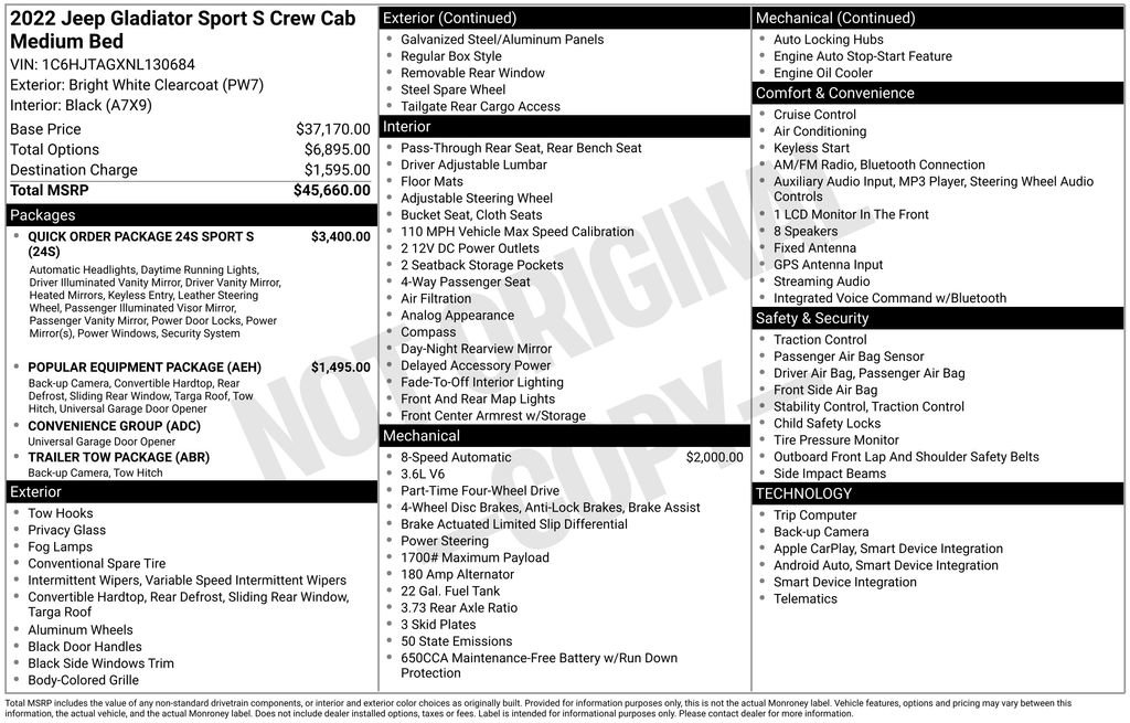 Used 2022 Jeep Gladiator Sport image 6