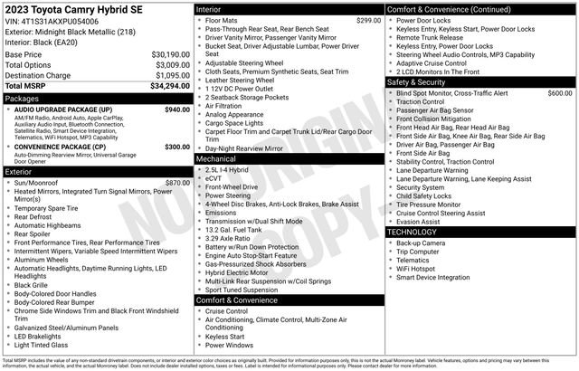 Certified 2023 Toyota Camry SE w/ Audio Upgrade Package FWD image 35
