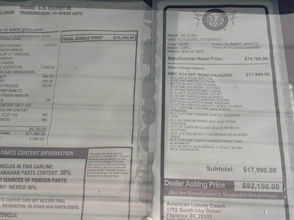 New 2026 GMC Sierra 1500 AT4 w/ Technology Package AWD/4WD image 37