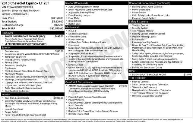 Used 2015 Chevrolet Equinox LT w/ Power Convenience Package image 7