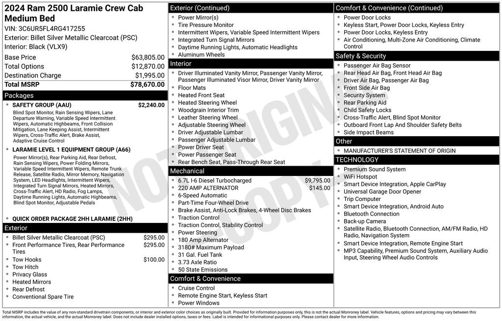 Used 2024 RAM 2500 Laramie w/ Safety Group AWD/4WD image 10
