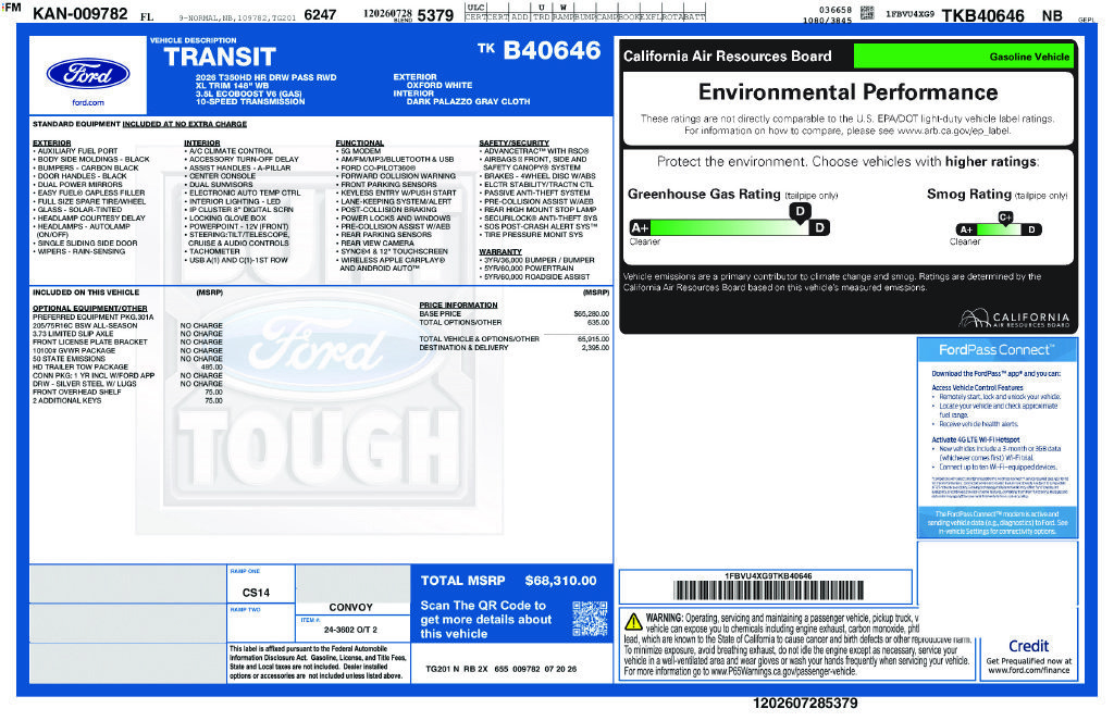 New 2026 Ford Transit 350 XL RWD image 4