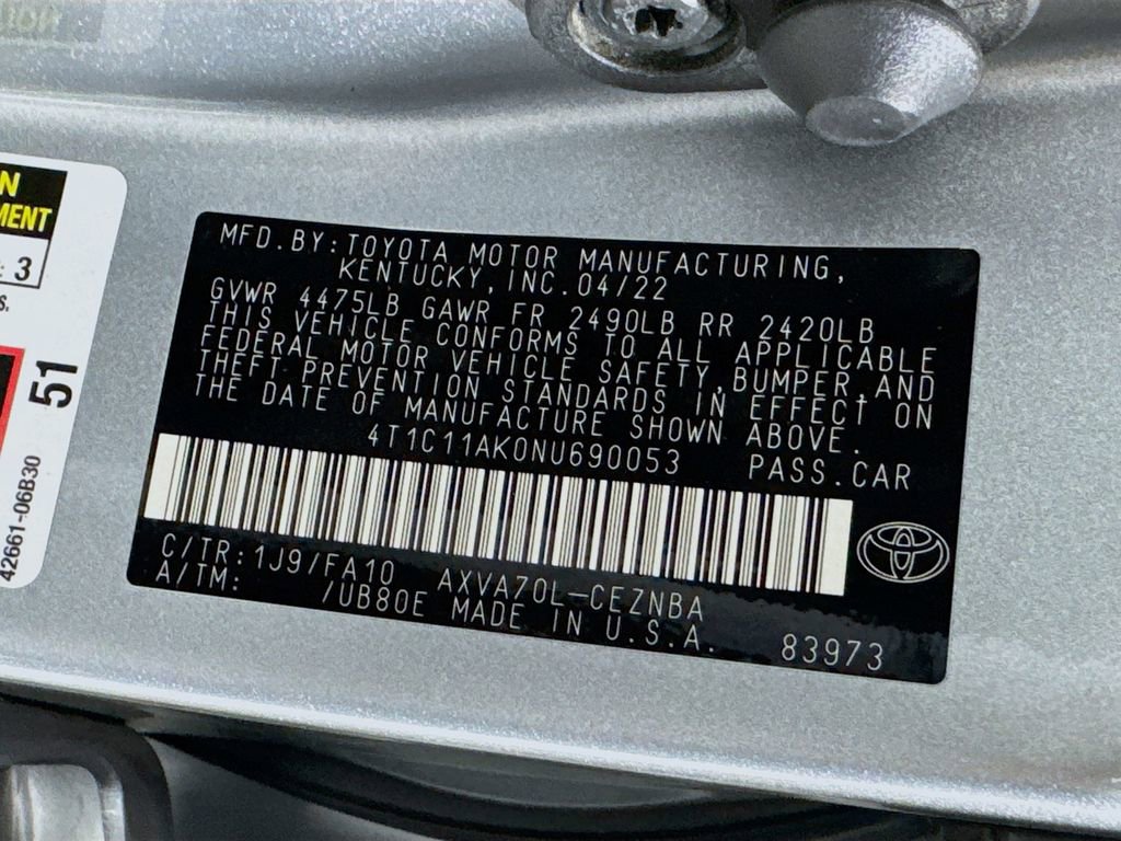 Used 2022 Toyota Camry LE FWD image 25