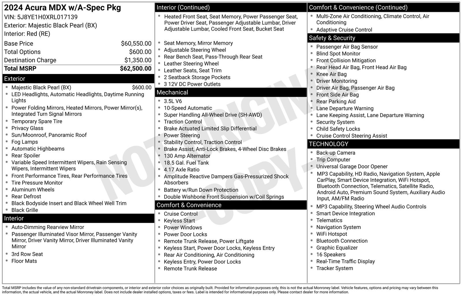 Used 2024 Acura MDX A-Spec AWD/4WD image 12