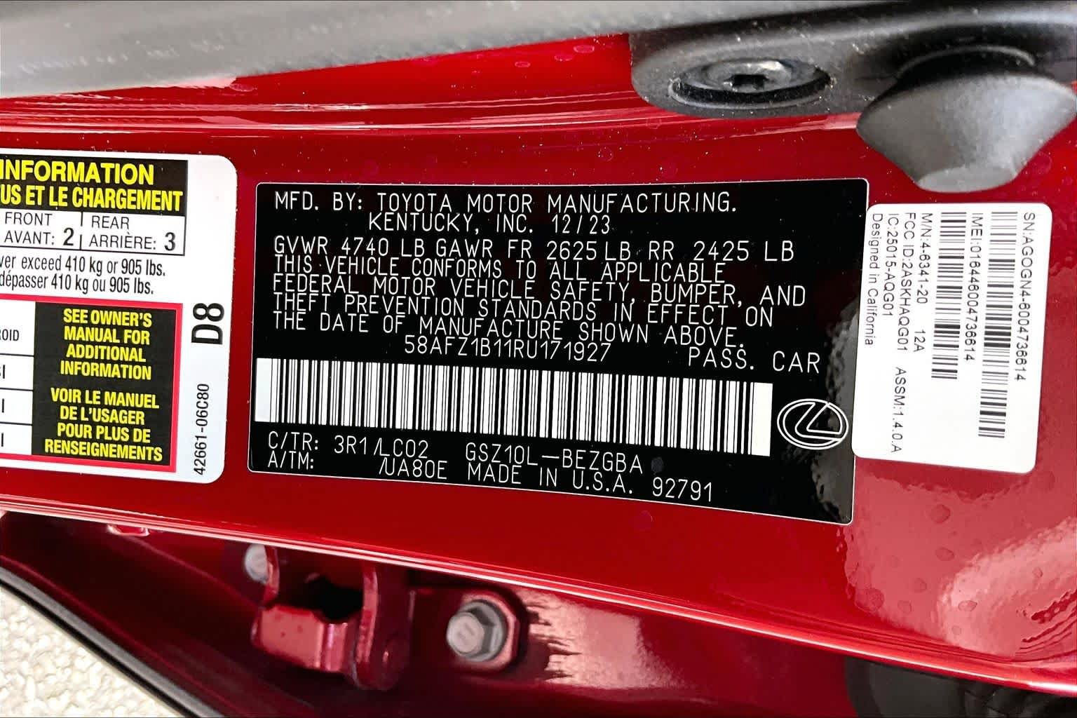Used 2024 Lexus ES 350 Ultra Luxury w/ Accessory Package (Z2) FWD image 36