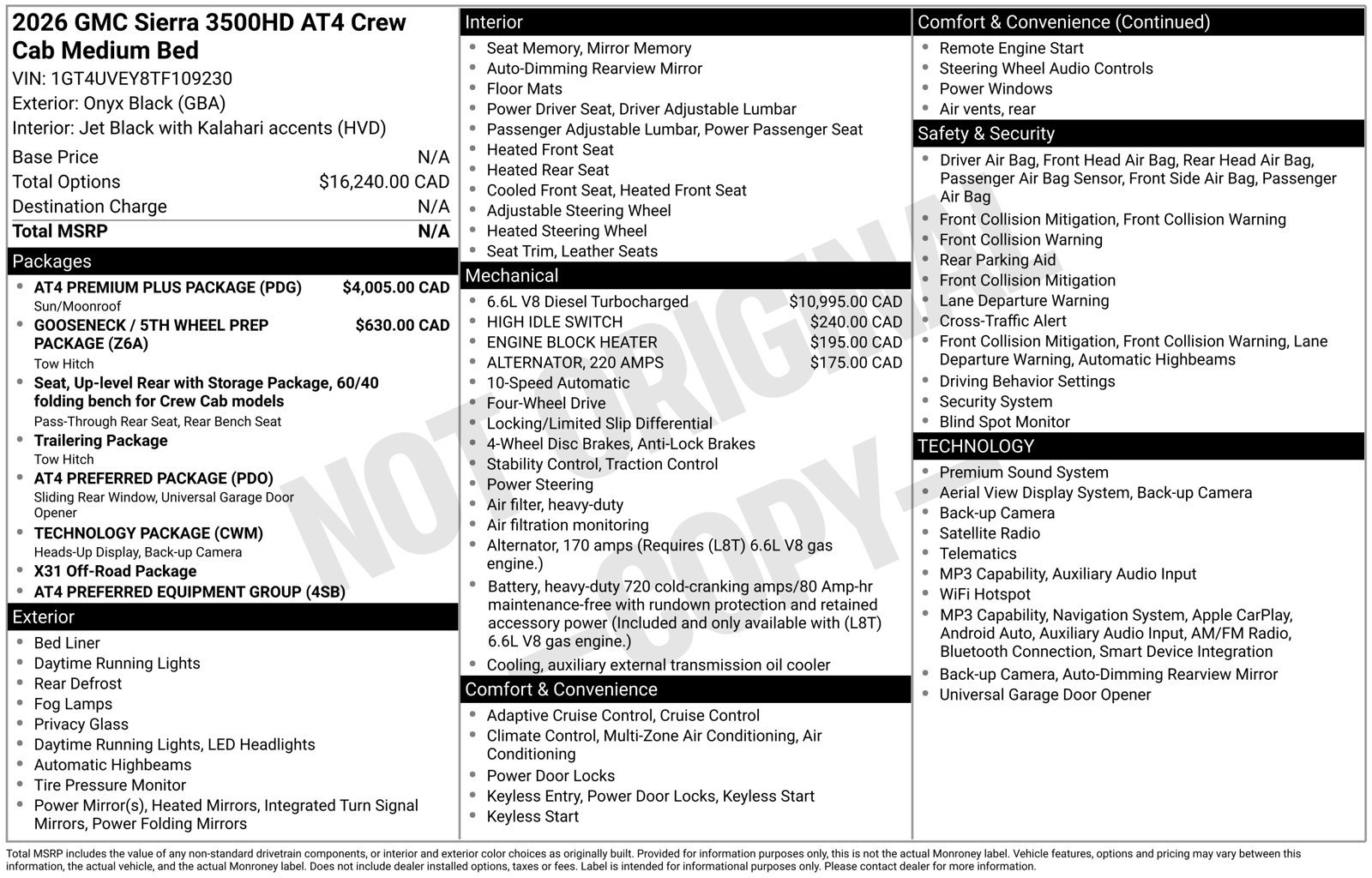 Used 2026 GMC Sierra 3500 AT4 w/ AT4 Premium Plus Package AWD/4WD image 36