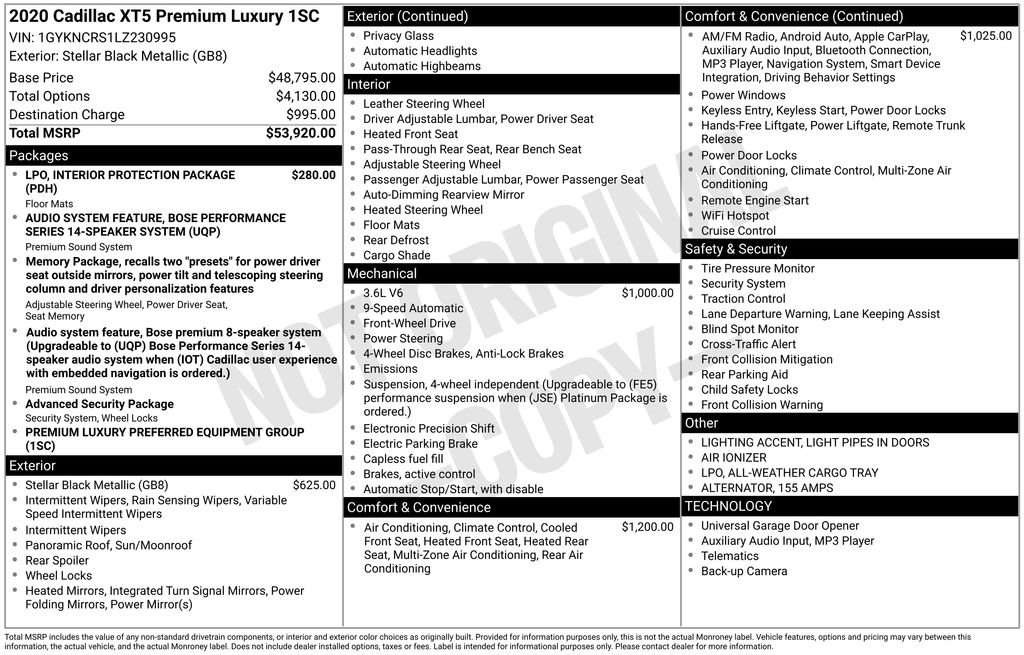 Used 2020 Cadillac XT5 Premium Luxury image 19