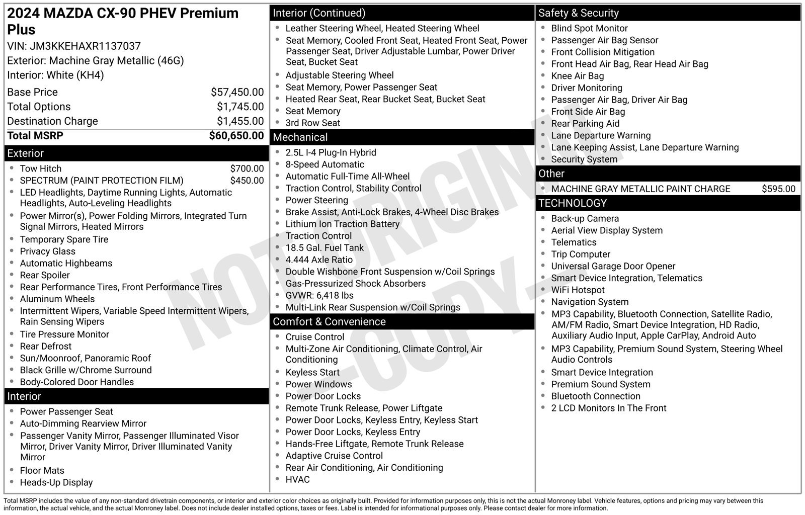 Used 2024 MAZDA CX-90 Plug-In Hybrid w/ Premium Plus AWD/4WD image 26