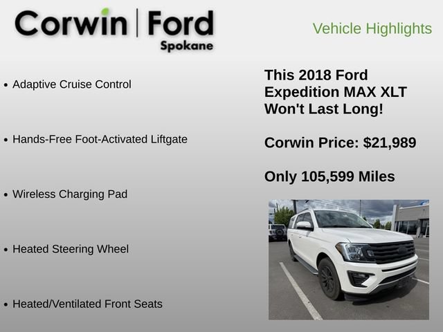 Used 2018 Ford Expedition Max XLT w/ Equipment Group 202A AWD/4WD image 12