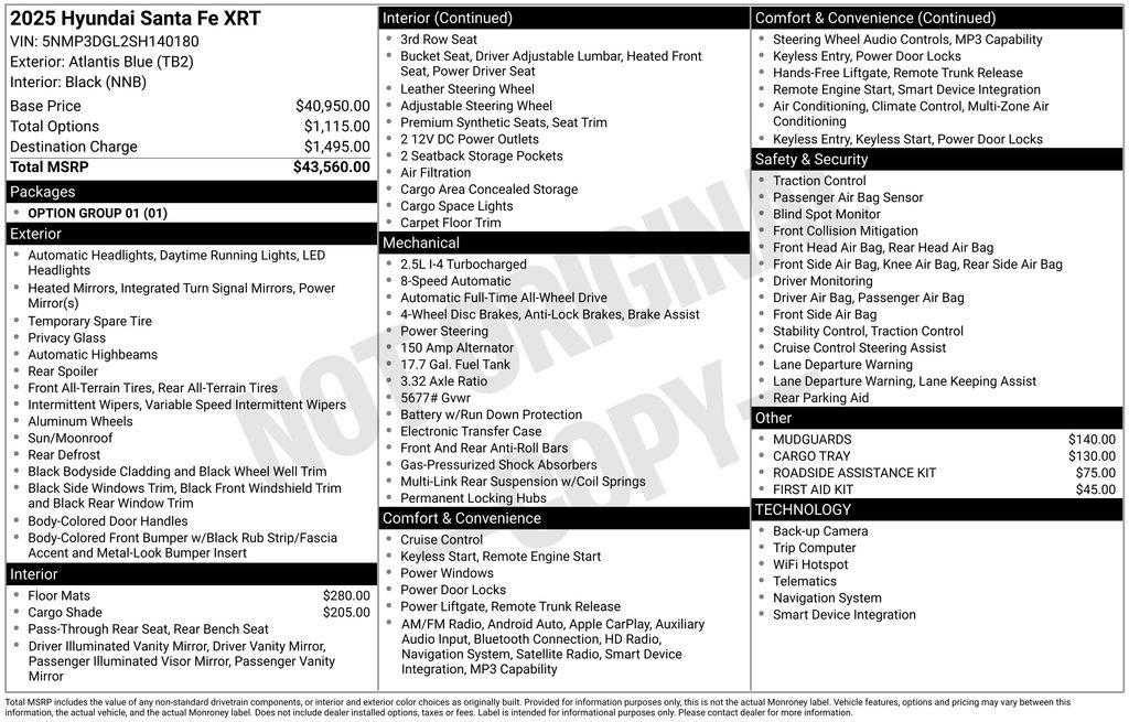 New 2025 Hyundai Santa Fe XRT image 6