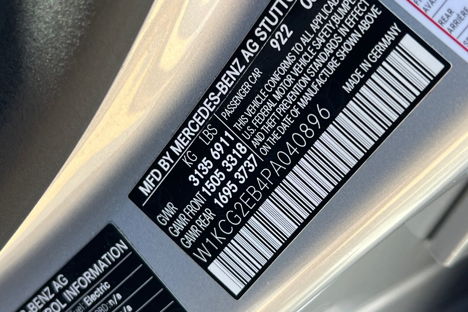 Certified 2023 Mercedes-Benz EQS 450+ 4MATIC Sedan image 23