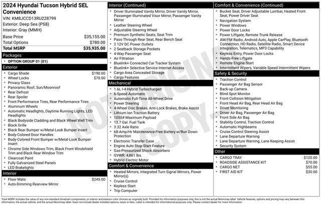 New 2024 Hyundai Tucson SEL image 4