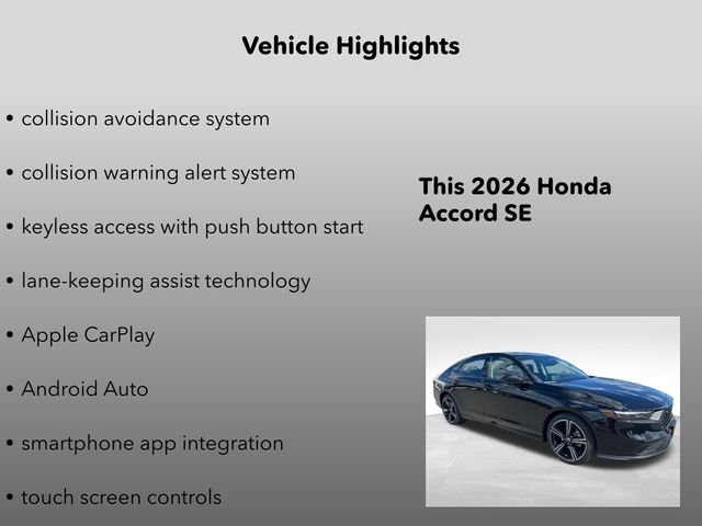 New 2026 Honda Accord SE image 10
