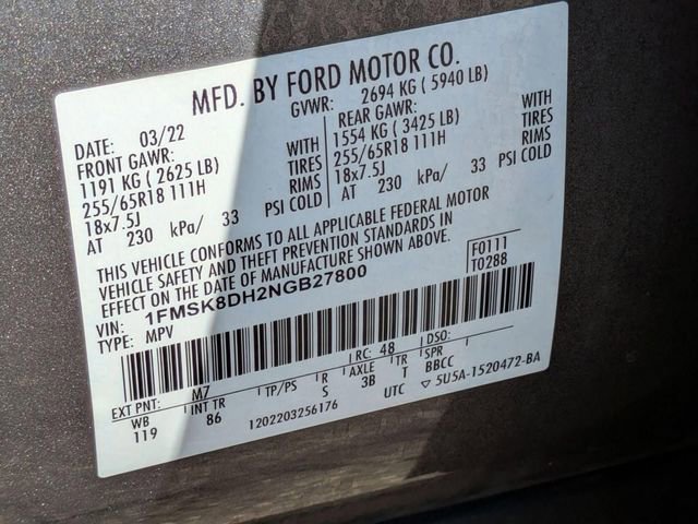 Used 2022 Ford Explorer XLT AWD/4WD image 31